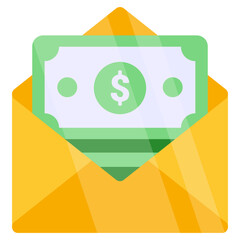 Canvas Print - Unique design icon of money envelope

