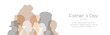 © Stafeeva - Father's Day 2022 banner. Card with place for text. Flat vector illustration.