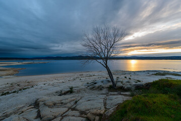 Wall Mural - Sunrise at Folsom Lake.