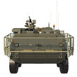 Stryker 2 armored personnel carrier- Front view white background 3D Rendering Ilustracion 3D	
