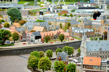 Miniature Old Dutch Houses At Madurodam Miniature Park, The Hague, Netherlands