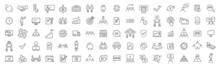 Teamwork And Accounting Line Icons Collection. Big UI Icon Set. Thin Outline Icons Pack. Vector Illustration Eps10