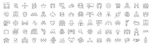 Teamwork And Workshop Line Icons Collection. Big UI Icon Set. Thin Outline Icons Pack. Vector Illustration Eps10