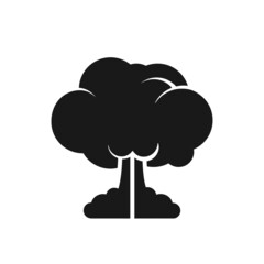Wall Mural - bomb explosion icon. war and military symbol. isolated vector image