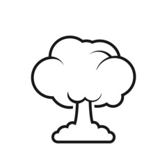 Wall Mural - bomb explosion line icon. war, military and explosive power symbol. isolated vector image