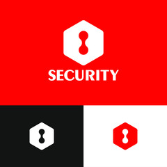 Aufkleber - Polygon key logo design concept. Safety company brand logomark illustration. Can representing defence, attack, virus, vpn, hacker, security.