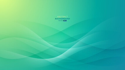 Wall Mural - abstract trendy green gradient curve background. vector illustration