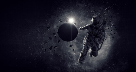 Wall Mural - astronaut and space exploration theme.