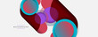 © antishock - Vector round shapes circles minimal geometric background. Vector illustration for wallpaper banner background or landing page