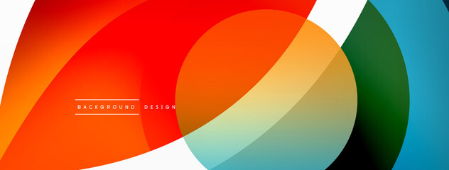 Creative geometric wallpaper. Minimal abstract background. Circle wave and round shapes composition vector illustration for wallpaper banner background or landing page