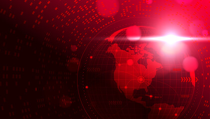 Global network digital technology connection concept. Futuristic globalization modern background.