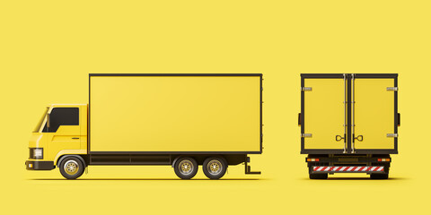 Wall Mural - Truck isolated over bright background. Mockup