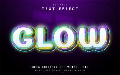 Canvas Print - Glow neon text effect