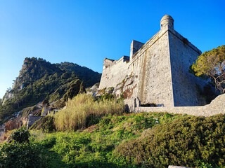 Wall Mural - Portovenere village poet gulf italy medieval castle