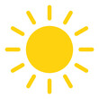 nvis31 NewVectorIllustrationSign nvis - sun vector sign . simple silhouette . summer symbol . sunshine yellow transparent icon . AI 10 / EPS 10 . g11269
