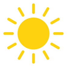 Nvis31 NewVectorIllustrationSign Nvis - Sun Vector Sign . Simple Silhouette . Summer Symbol . Sunshine Yellow Transparent Icon . AI 10 / EPS 10 . G11269