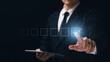 © Thapana_Studio - Businessman touching squares with the right meaning, business concept.