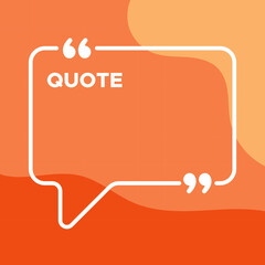 Vector of Quote Template. Perfect for quote design, quote content, quote post, etc.