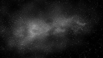 night black starry sky and bright galaxy, horizontal background