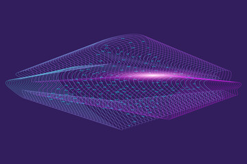 Wall Mural - quantum computer technology concept. deep learning artificial intelligence. big data algorithms visu