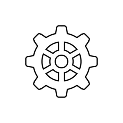 Poster - Gear icon in line style