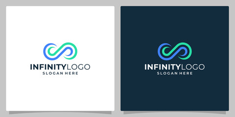 Infinity symbol shape abstract. Flat Vector Logo Design Template Element. Premium vector