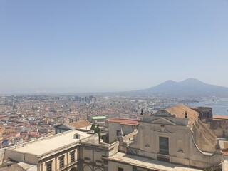  View of Naples Italy Vesuvius