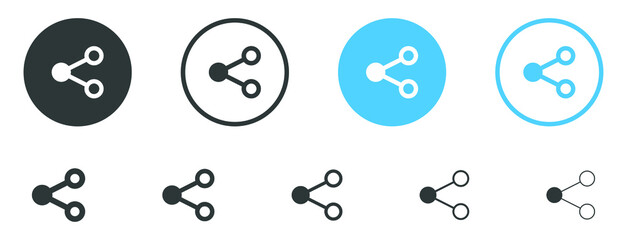 Fototapete - Share icon, Connection symbol - network sharing icons, Share line icon button, outline - Connect, data sharing, link symbol	
