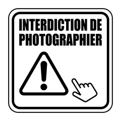 Poster - Logo interdiction de photographier.