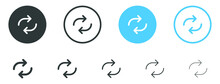 Refresh Icon, Sync Repeat And Reload Arrow Symbol Convert Button	
