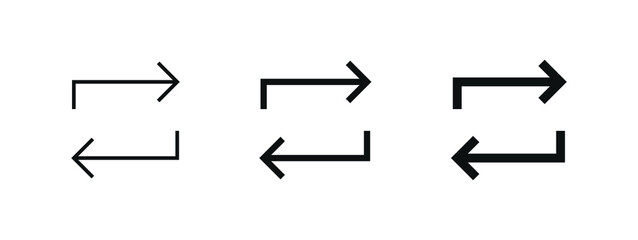 Leinwandbilder - Refresh icon, sync repeat and reload arrow symbol convert button	
