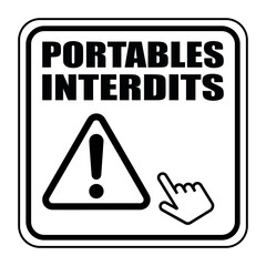 Poster - Logo portables interdits.