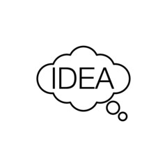 Poster - Idea Thought cloud icon isolated on white background