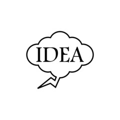 Poster - Idea Thought cloud icon isolated on white background