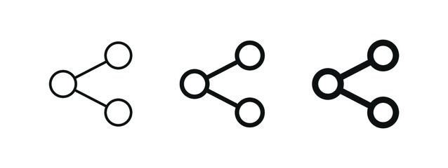 Fototapete - Share icon, Connection symbol - network sharing icons, Share line icon button, outline - Connect, data sharing, link symbol	

