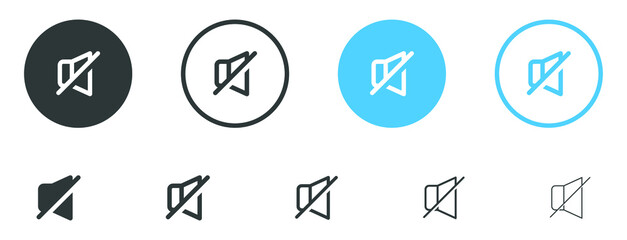 Aufkleber - mute icon no sound symbol volume speaker off icons - silent icon symbol	
