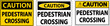 © Seetwo - Caution Pedestrian Crossing Sign On White Background