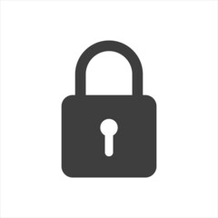 Wall Mural - padlock icon isolated on white background. EPS 10