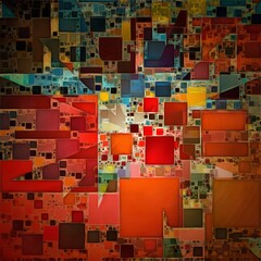 Wall Mural - Colorful Painterly Abstract