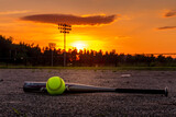 Fototapeta  - Softball in the Sunlight