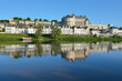 Magnificent castle very famous with its reflections on river Loire at Amboise, a commune in the Indre-et-Loire department in central France.