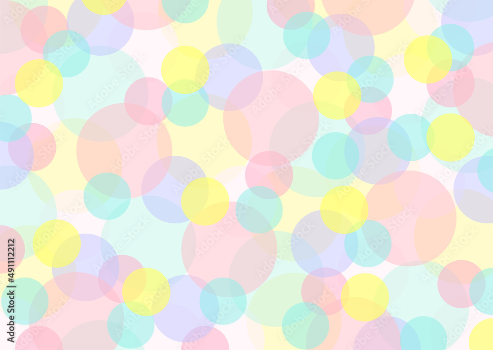 パステルカラーの水玉模様の背景素材 Stock Vector | Adobe Stock
