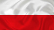 country waving detail Polish textil material flag