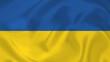 country waving detail Ukraine textil material flag