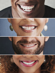 Aufkleber - Theres so much to smile about. Composite image of an assortment of people smiling.