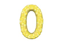 Corn Themed Font  Number 0