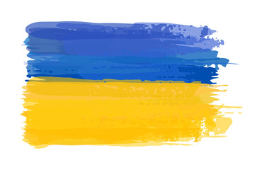 brush painted grunge flag of Ukraine country in artistic style