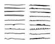© Asyam Design - Vector set of hand drawn underline.