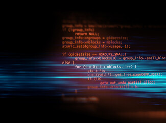 Wall Mural - programming code abstract technology background of software developer and computer script 3d illustr