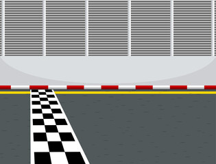 Sticker - Race track with start or finish line